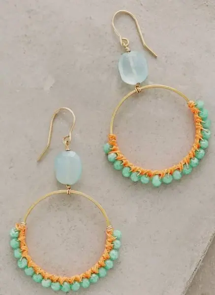 عکس گوشواره حلقه ای توپی