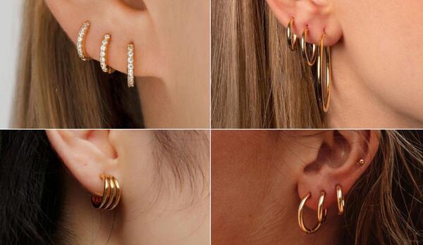 عکس گوشواره حلقه ای توپی