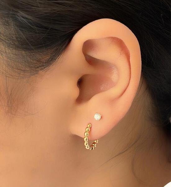 عکس گوشواره حلقه ای توپی