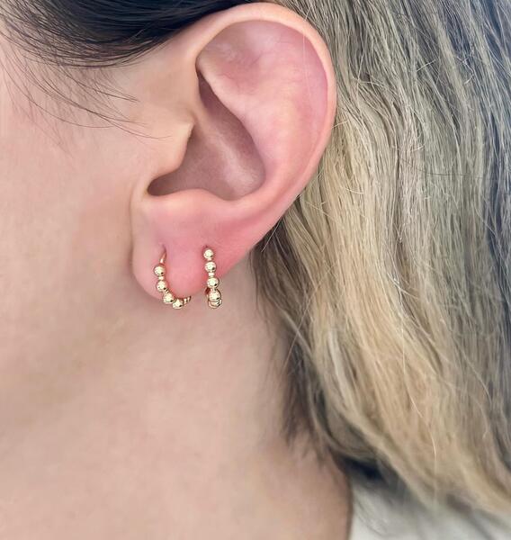 عکس گوشواره حلقه ای توپی