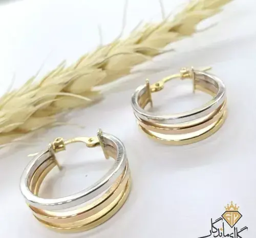 عکس گوشواره حلقه ای سه تایی
