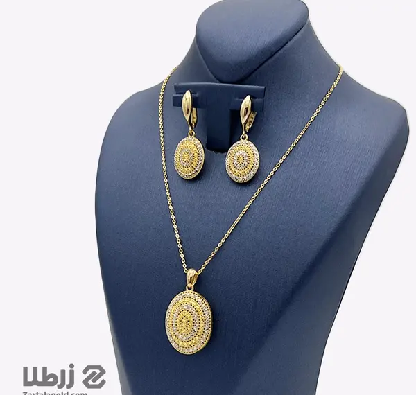 عکس نیم ست گردنبند و گوشواره