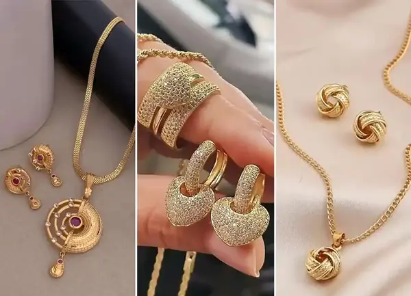 عکس جدیدترین نیم ست طلا