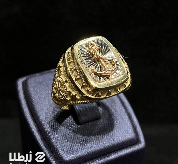 عکس انگشتر طلا مردانه لنگر