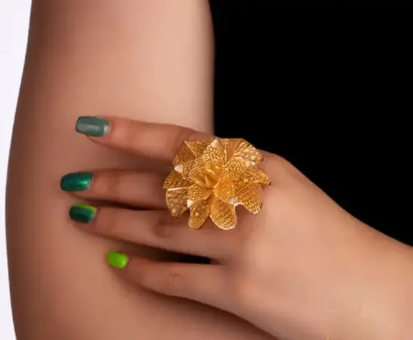 عکس انگشتر طرح گل