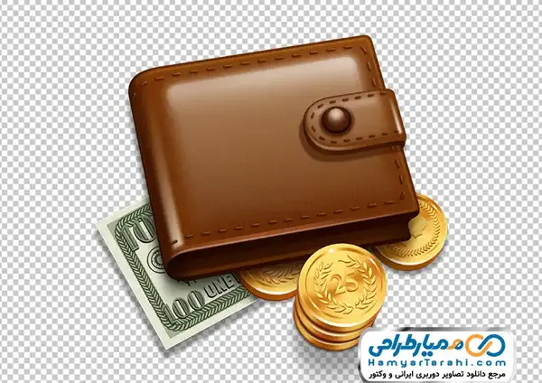 عکس کیف پول پر از دلار