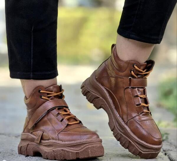 عکس نیم بوت قهوه ای