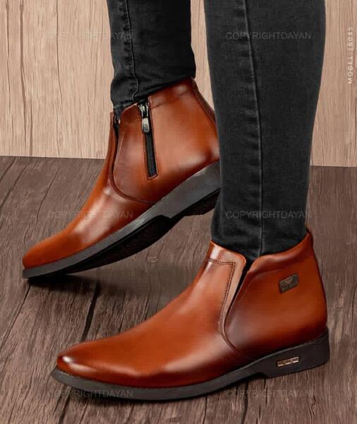 عکس نیم بوت قهوه ای