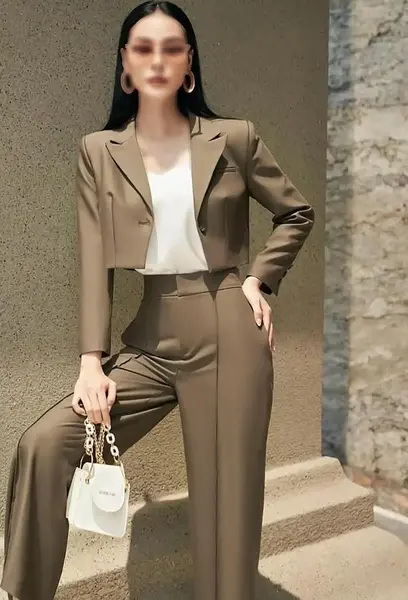 عکس کت و شلوار قهوه ای