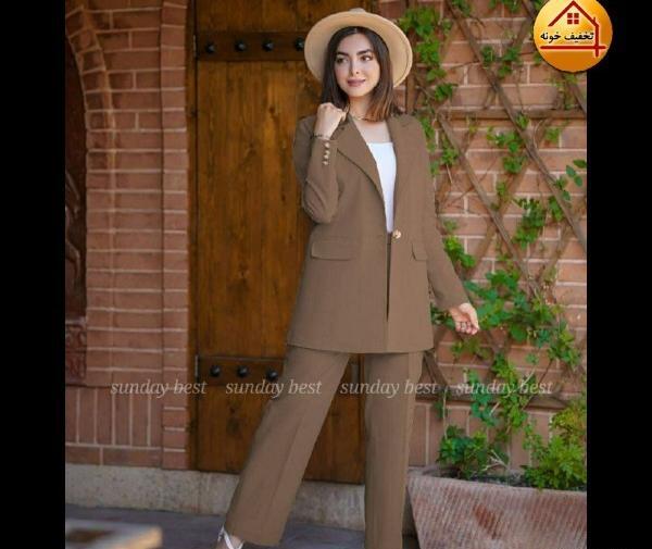 عکس کت و شلوار قهوه ای