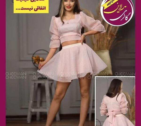 عکس لباس مجلسی نیم تنه و دامن