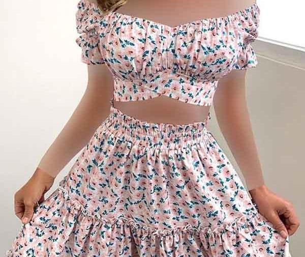 عکس دامن کوتاه صورتی