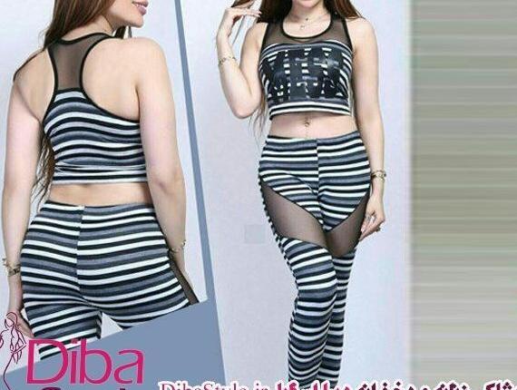 عکس تاپ شلوارک ورزشی زنانه