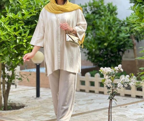 عکس تونیک شلوار بیرونی