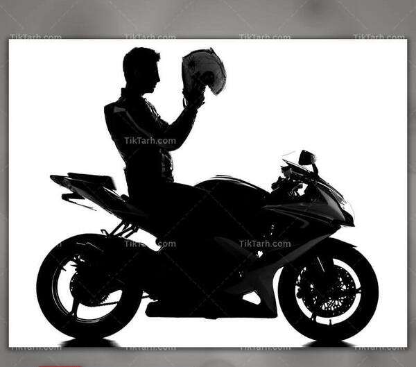 عکس موتور سوار با کلاه ایمنی