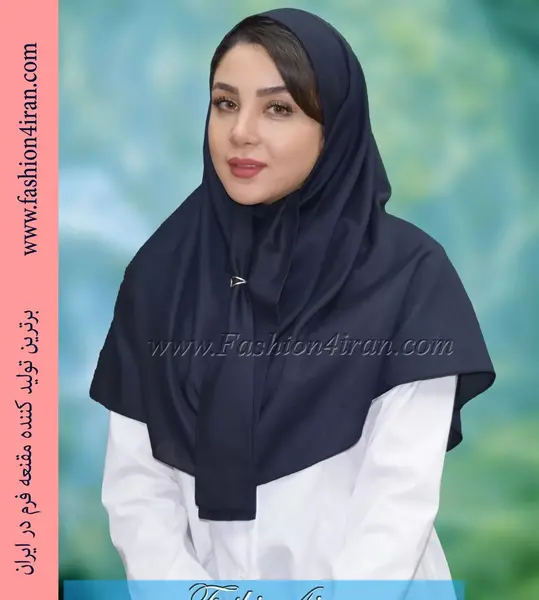 عکس آموزش دوخت مقنعه کراواتی دو رنگ