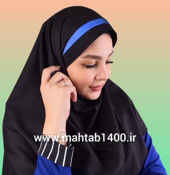 عکس آموزش دوخت مقنعه لبنانی دکمه دار