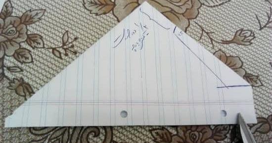 عکس آموزش برش و دوخت مقنعه کرواتی
