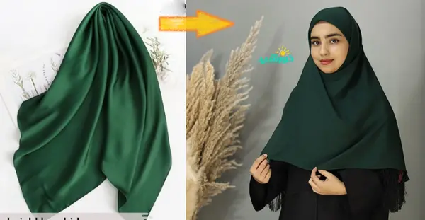 عکس آموزش برش و دوخت مقنعه کرواتی