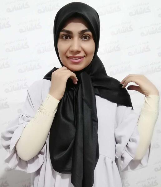 عکس روسری مشکی براق