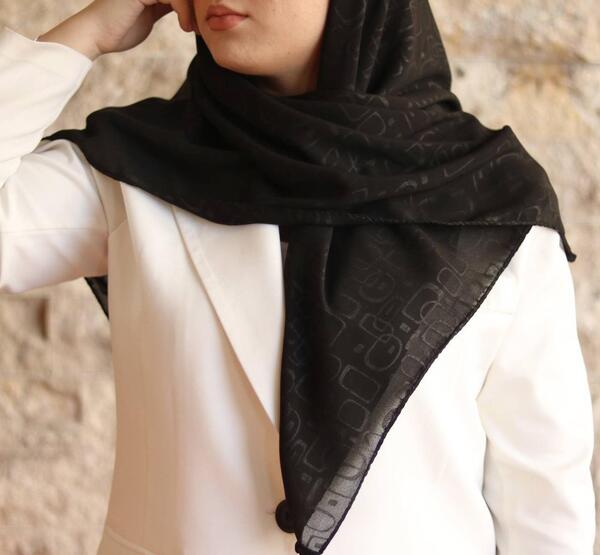 عکس روسری مشکی براق
