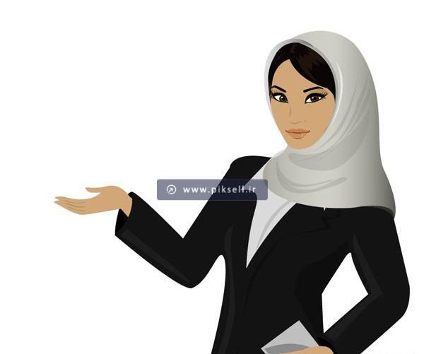 عکس دختر محجبه با روسری کارتونی