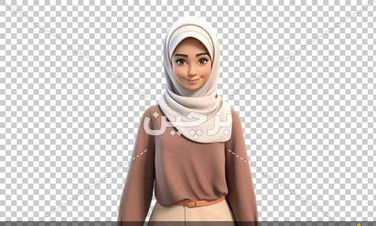 عکس دختر محجبه با روسری کارتونی