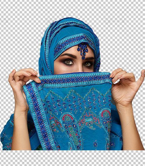 عکس دختر با روسری سبز