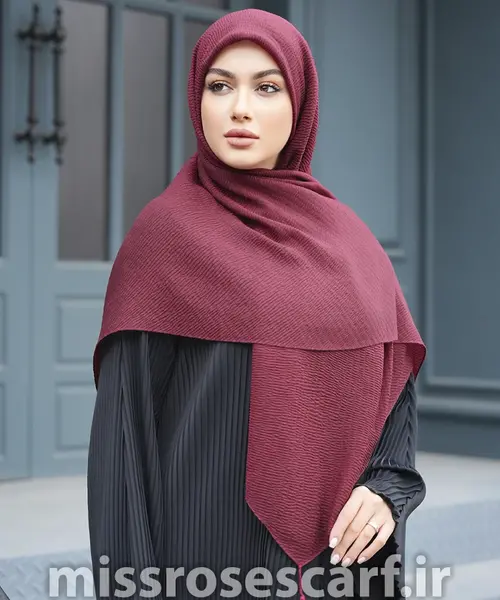 عکس روسری نخی تک رنگ