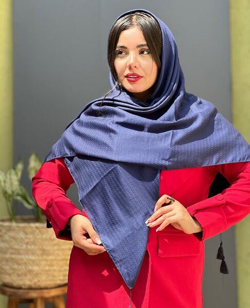 عکس روسری نخی تک رنگ