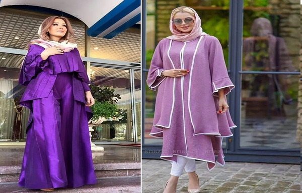 عکس دختر روسری بنفش