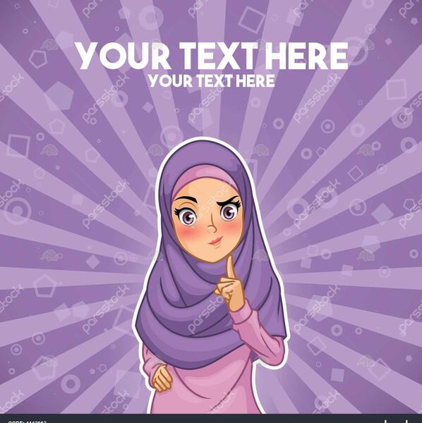 عکس دختر روسری بنفش