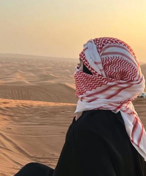 شال عکس دخترونه با چفیه عربی