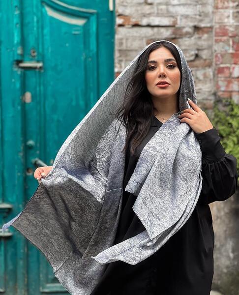 عکس شال پتینه مشکی