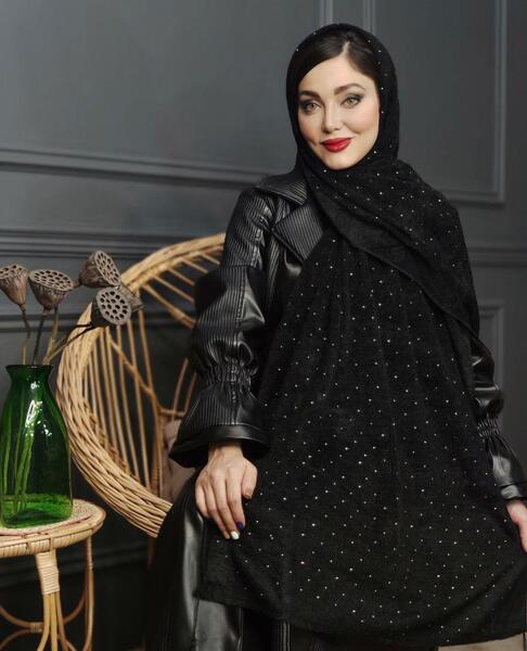 عکس شال پتینه مشکی