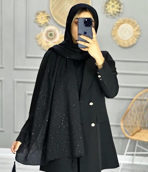 عکس شال پفکی مشکی
