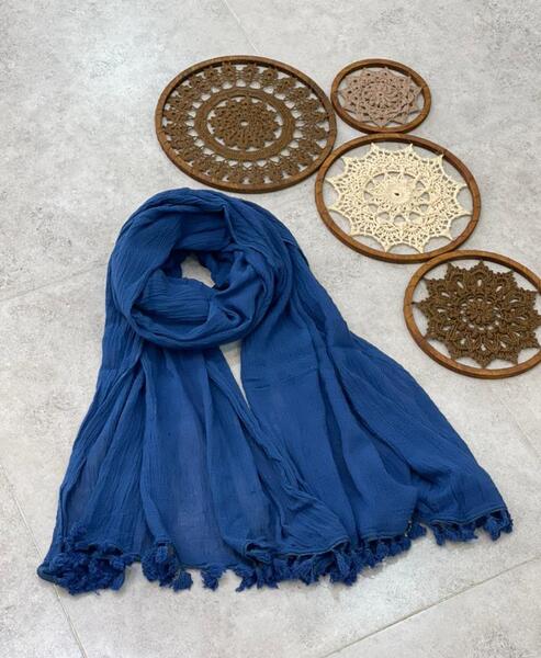 عکس شال آبی کاربنی