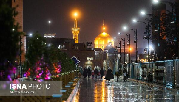 عکس هوای بارانی مشهد