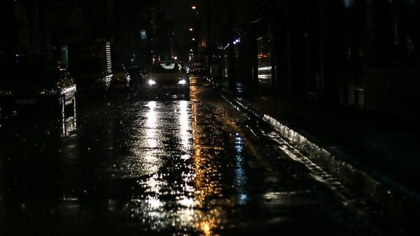 عکس شب بارانی تهران