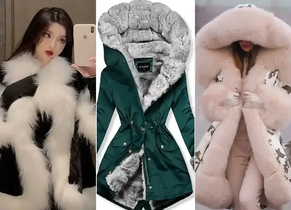 عکس مدل کاپشن خزدار دخترانه
