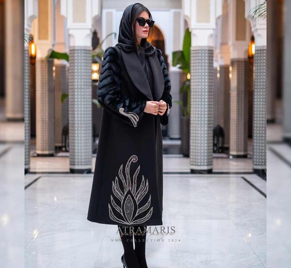 عکس پالتو مشکی بلند
