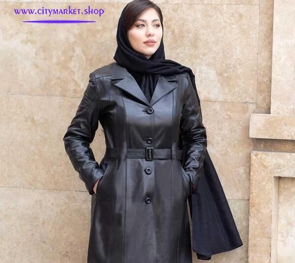 عکس مدل پالتو چرم زنانه بلند