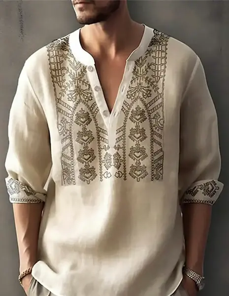 عکس پیراهن لینن مردانه