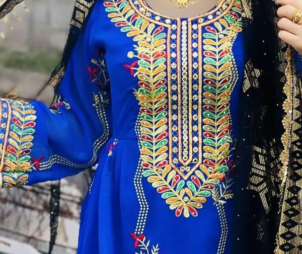 عکس نقشه پیراهن گلابتونی