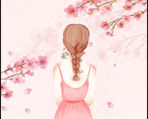 عکس دختر با پیراهن صورتی