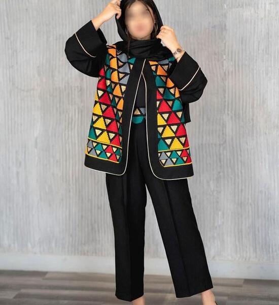 عکس کت سارافون سفید مشکی