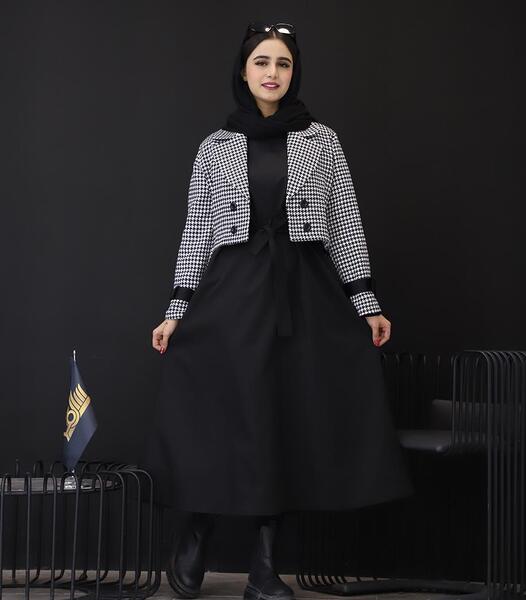 عکس کت سارافون سفید مشکی