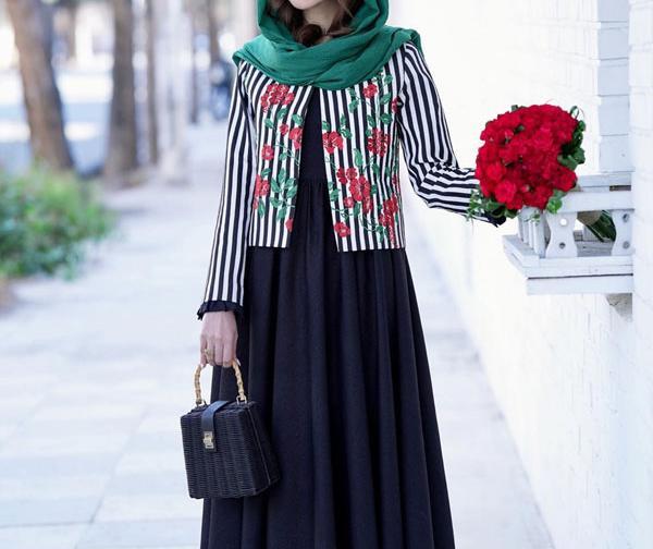 عکس کت سارافون سفید مشکی