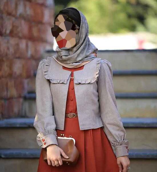 عکس مدل جدید کت سارافون طرح دار