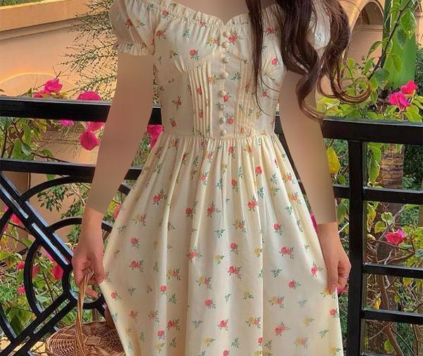 عکس مدل سارافون با پارچه ریون گلدار
